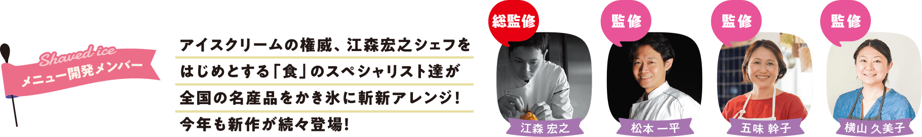 nicoe かき氷甲子園2023 監修者一覧